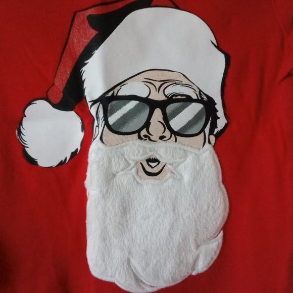 NWT Crazy 8 Toddler Boy Santa Face Long Sleeve Red Tee size 18-24 months - Picture 5 of 7